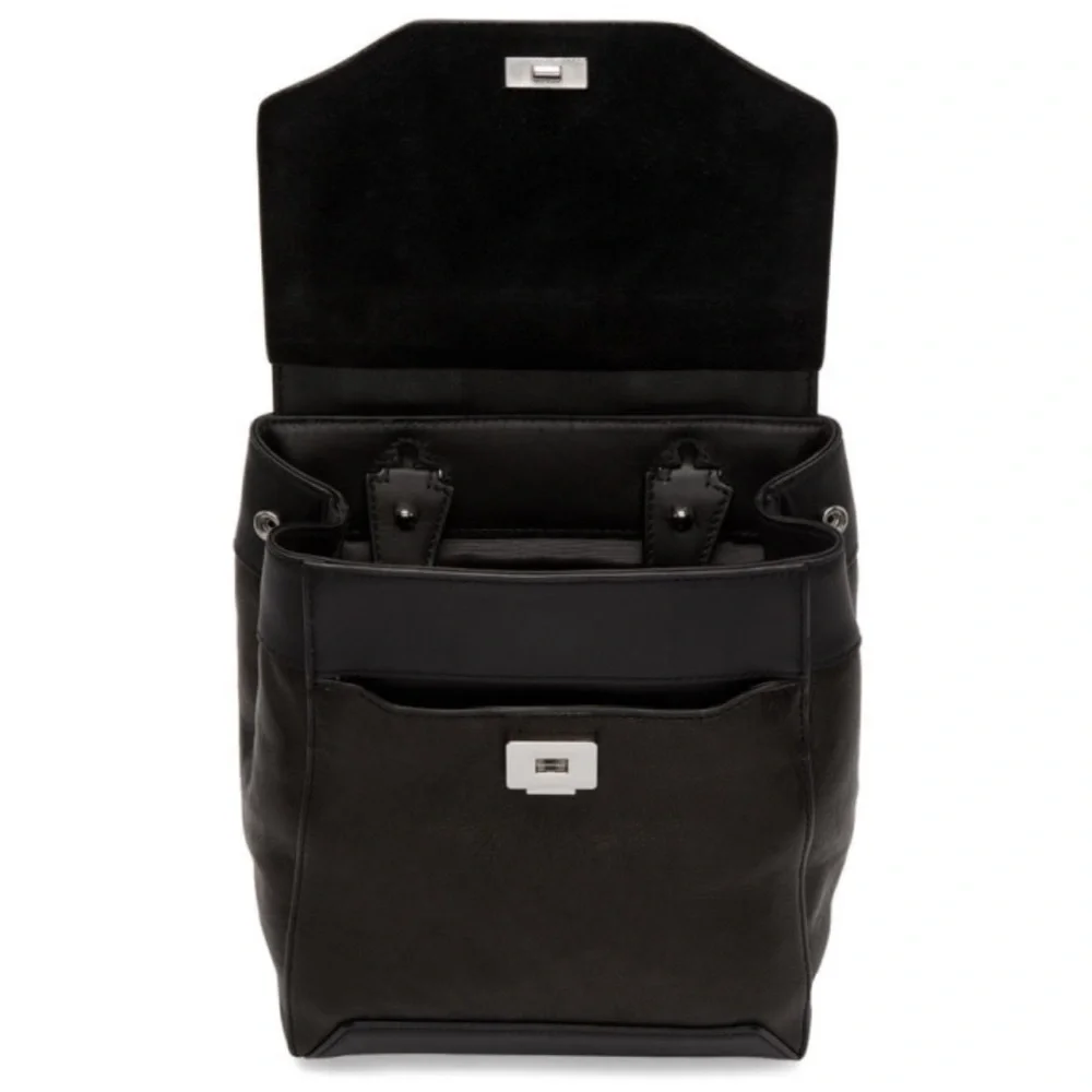 rag & bone Black Leather Backpack